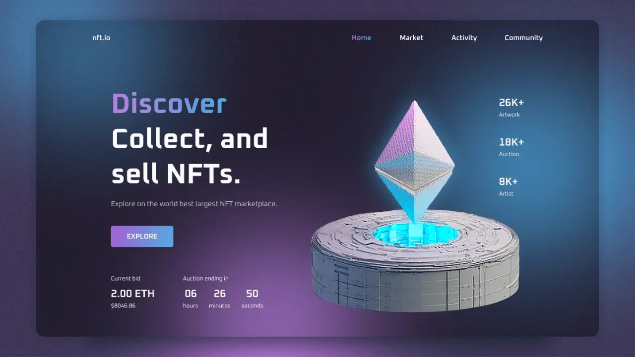 Responsive NFT Website Design